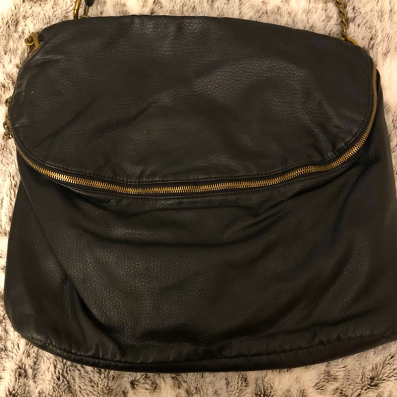 Black bag with gold zipper - pretty good condition - Picture 2 of 7